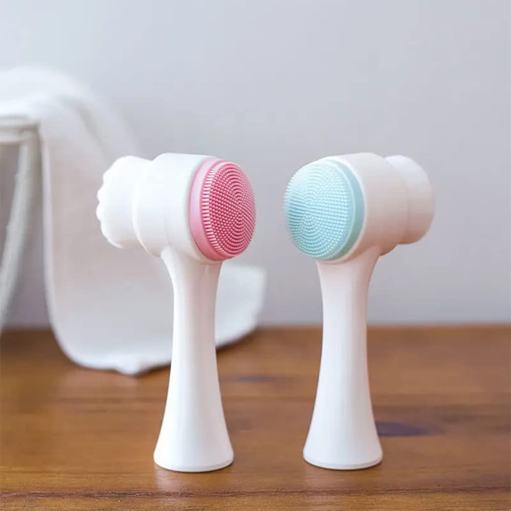 **Cavernshop Silicone Facial Cleansing Brush – 2-in-1 Face Wash & Massager for Deep Pore Exfoliation, Makeup Removal & Dry Skin Care – Perfect for Women & Girls (Ideal for Daily Skincare & Spa-Like Pampering)**