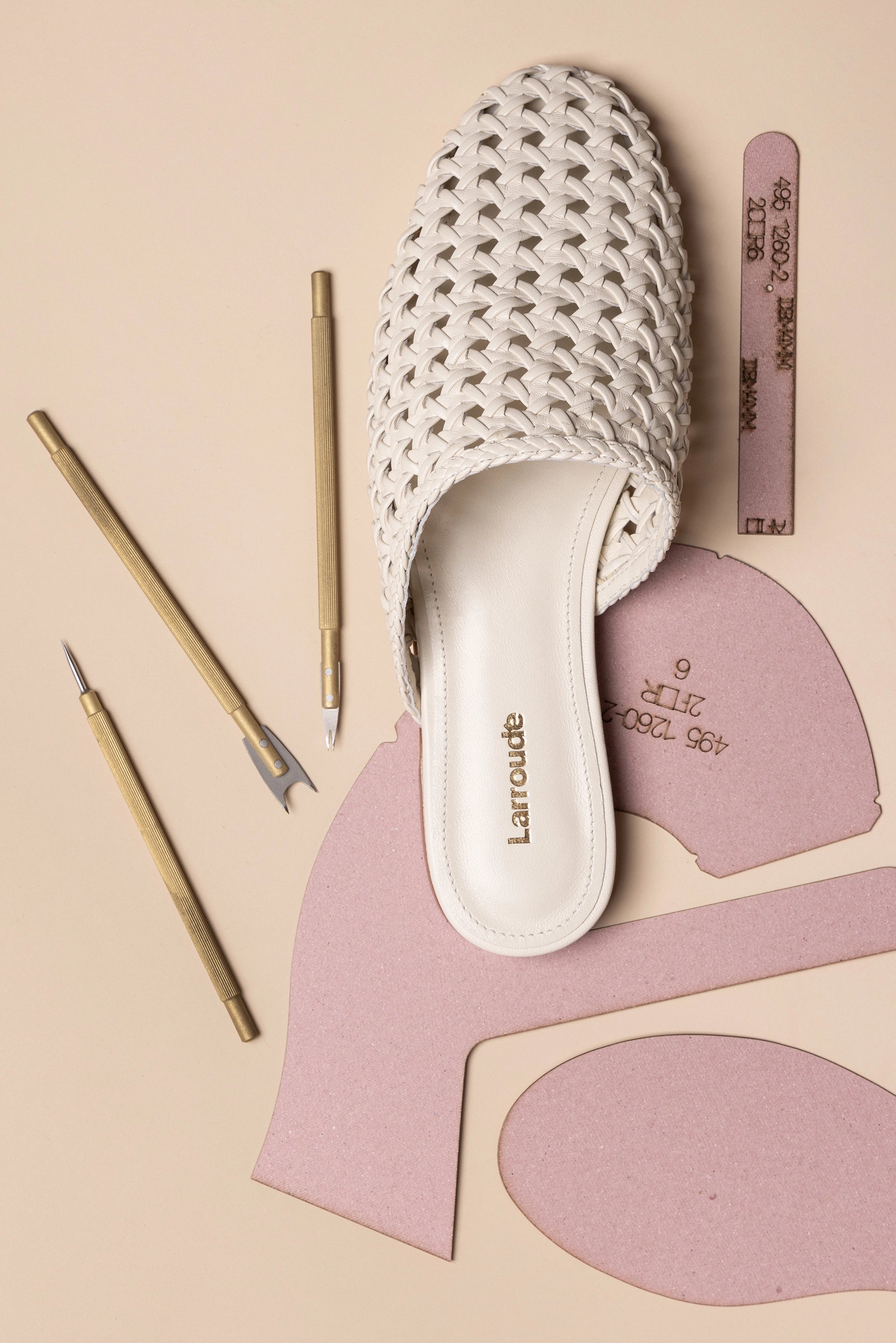 Venice Macrame Flat Mule Shoes - Ivory Leather Slip-On Sandals for Women | Boho Chic Summer Beach Walking Comfortable Footwear
