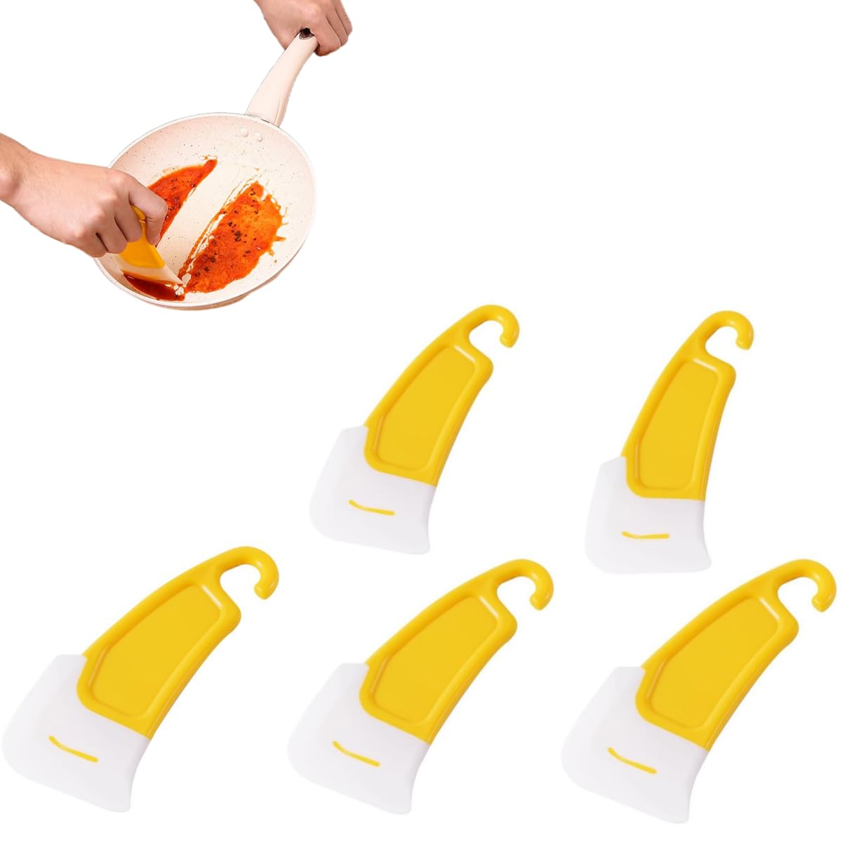 Heat-Resistant Food Grade Silicone Spatula Set - 5pcs Non-Scratch Kitchen Spatulas for Baking, Cooking & Mixing - Flexible Mini Silicone Scrapers for Cakes, Bowls & Pans - Dishwasher Safe Kitchen Utensils