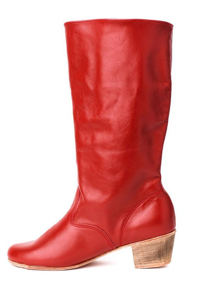 Russian Leather Boots for Women - Red Cossack Dance Boots | Handmade Genuine Leather | Perfect for Folk Dancing, Cosplay & Winter Fashion