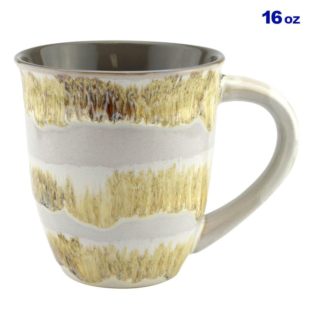 Artistic Ceramic Coffee Mug 16oz - Unique Tea Cup Gift for Lovers - Home & Office Use