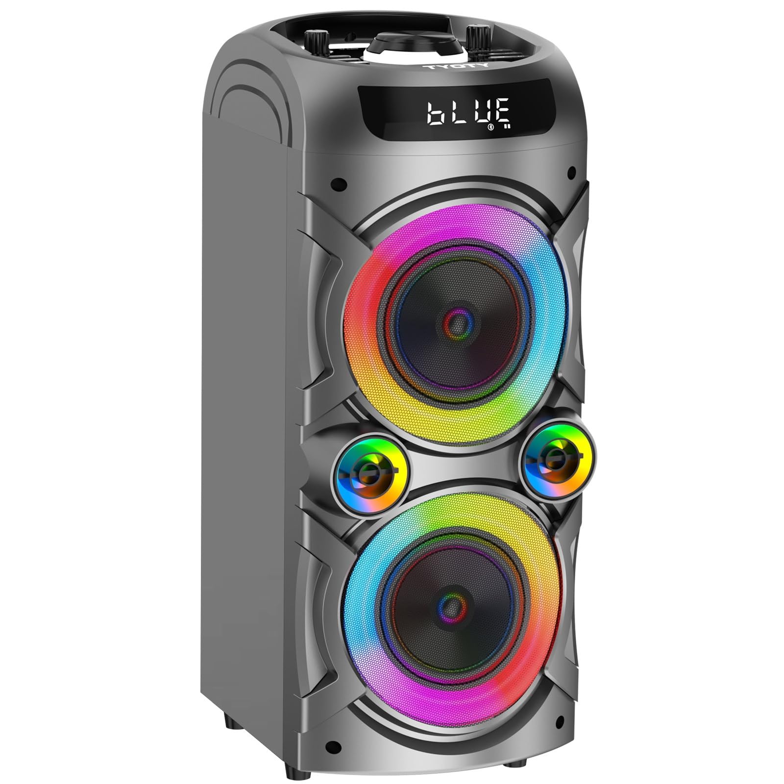 100W Portable Bluetooth Speaker - Powerful Wireless Boombox with TWS Pairing, Loud Stereo Sound & Deep Bass, Large Party Speaker with Subwoofer & LED Lights for Outdoor, Home, Camping, Beach, Pool Parties & Backyard Gatherings