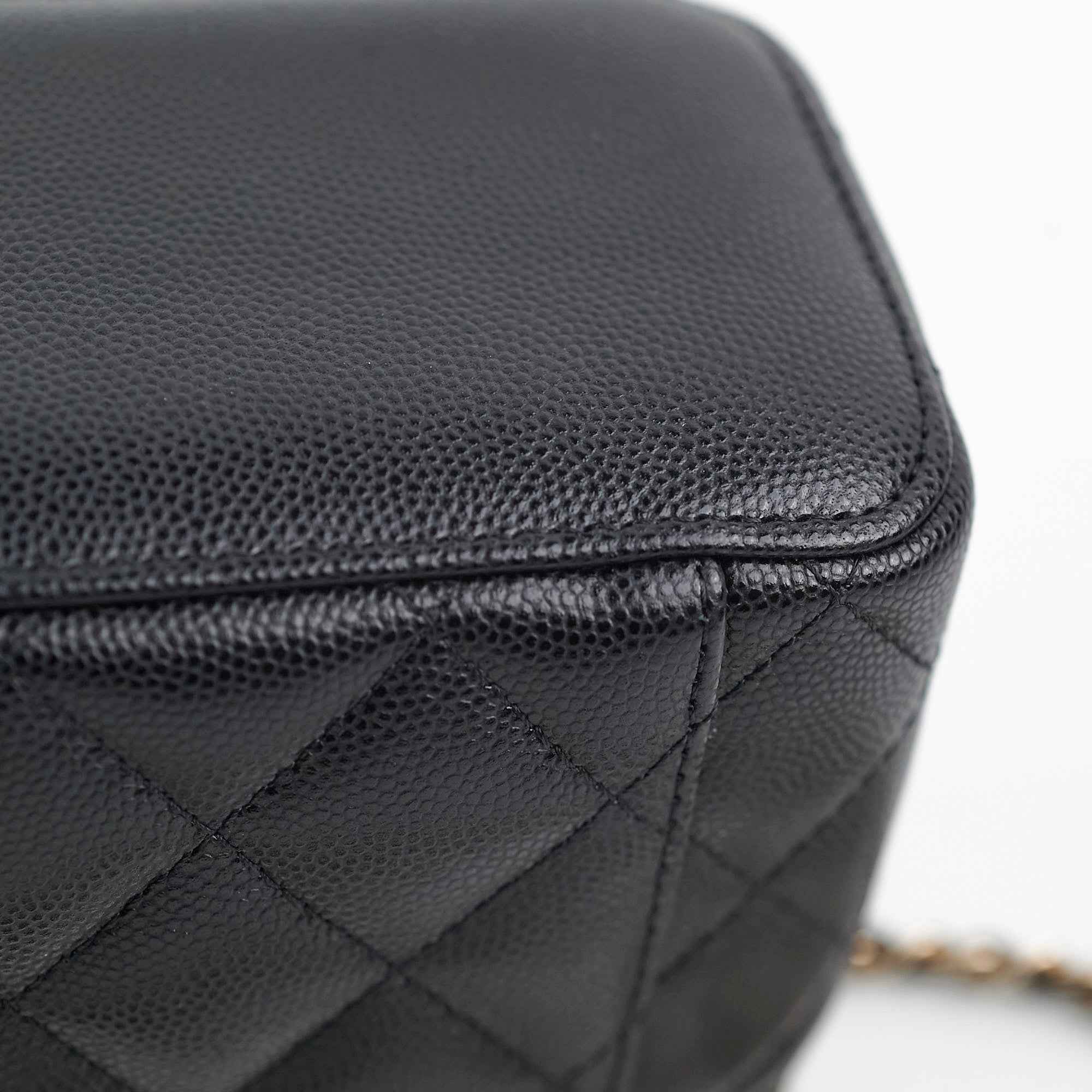Chanel Caviar Vanity Case Black 31 Series - Luxury Leather Cosmetic Bag for Makeup & Travel Essentials | Perfect for Women's Everyday Use & Gift Giving