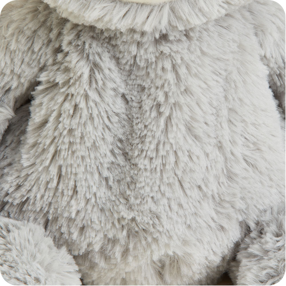 Gray Sloth Warmies - Soft Plush Heating Pad for Kids & Adults - Perfect for Relaxation, Stress Relief & Comfort at Home or Office