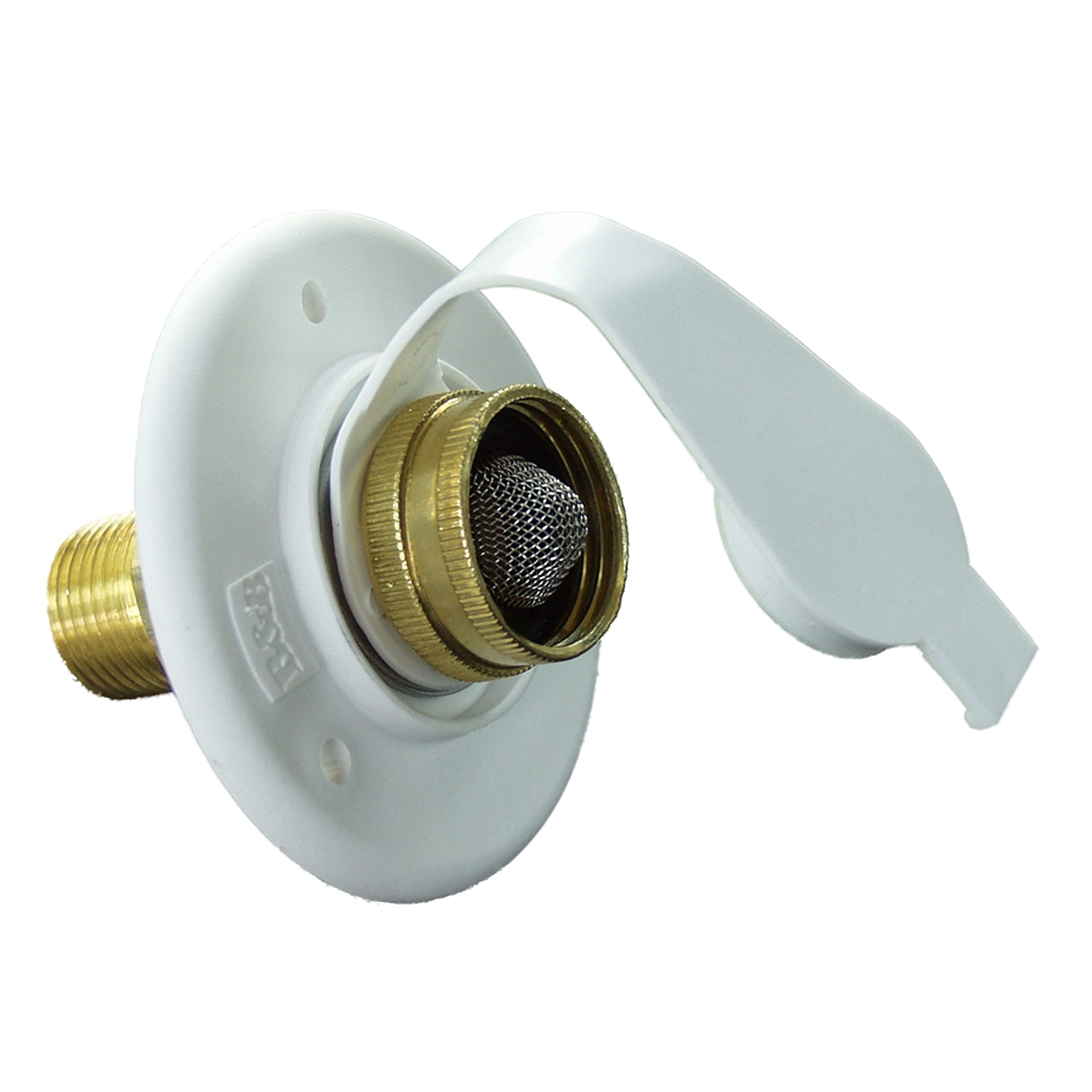 Thetford RV Water Inlet Flusher Replacement Part - Polar White (PN 94234) | B&B Molders Camper Accessories Without Check Valve | Perfect for RV Toilet Maintenance & Camper Plumbing Repairs