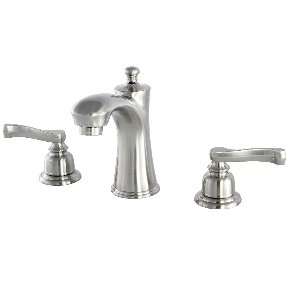 Kingston Brass KB7961FL 8-Inch Widespread Bathroom Faucet - Modern Waterfall Spout for Vanity Sink, Perfect for Home & Hotel Bathroom Renovation