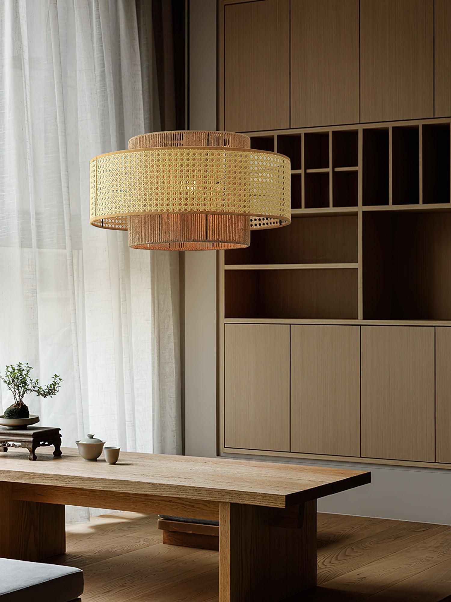 Modern Concentric Pendant Light Fixture - Sleek Minimalist Design for Kitchen Island, Dining Room & Bedroom Lighting - Dimmable LED Hanging Lamp for Home Decor
