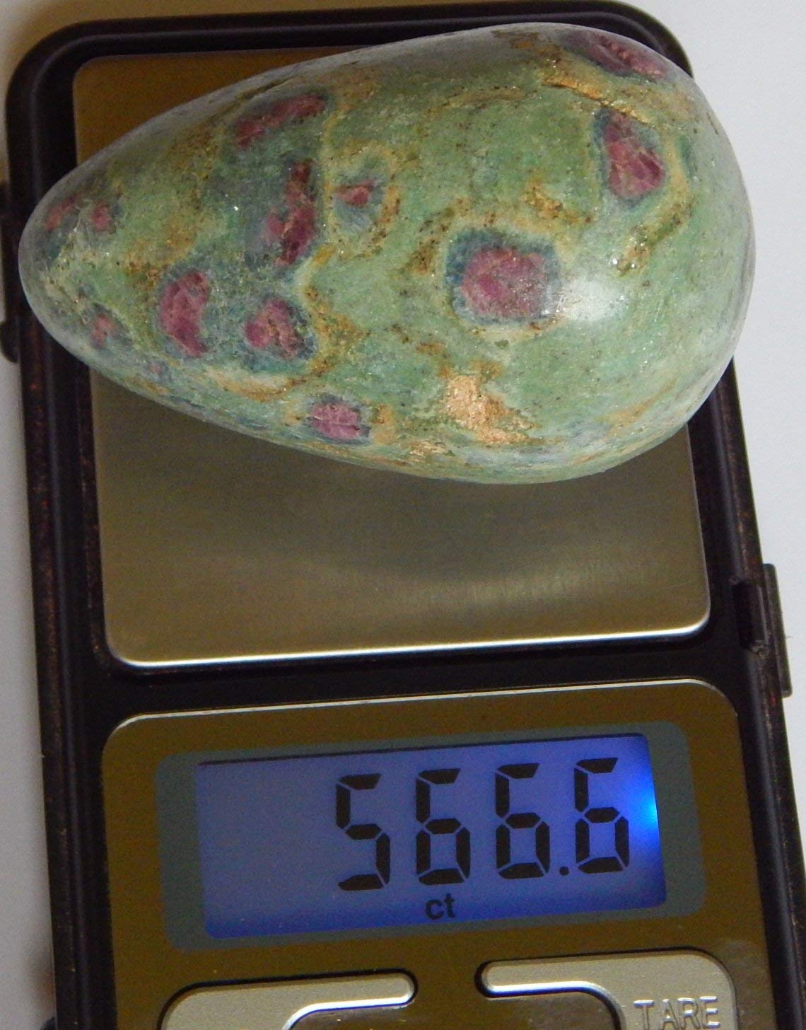 XUETZALCOATL 127Ct Ruby Fuchsite Crystal Egg - Natural Healing Stone for Meditation, Chakra Balancing & Energy Work | Perfect for Yoga, Reiki & Spiritual Decor
