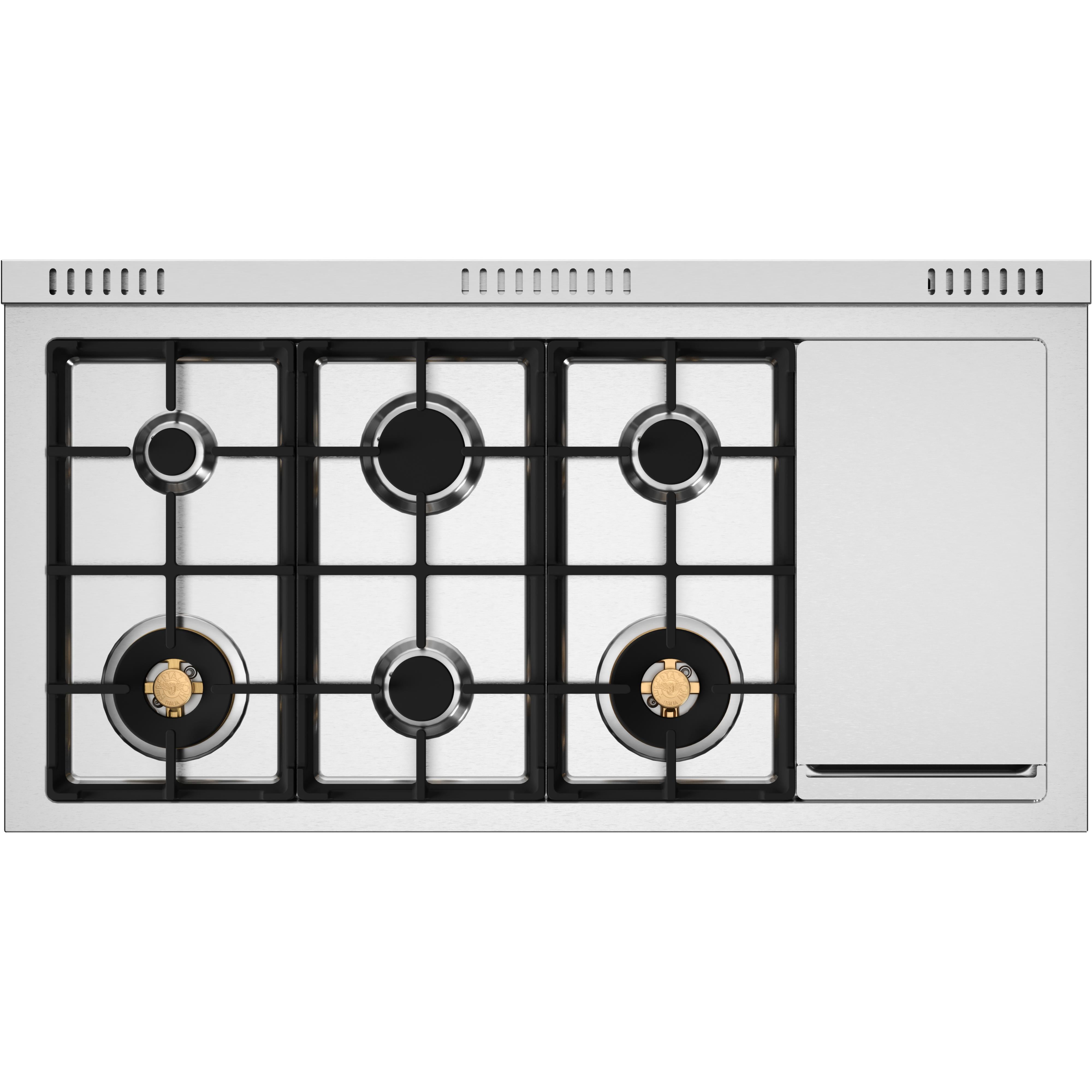 Bertazzoni PRO486BTFGMROT 48-Inch Professional Freestanding Gas Range - Stainless Steel, 6 Burners, Convection Oven - Perfect for Home Chefs & Gourmet Kitchens