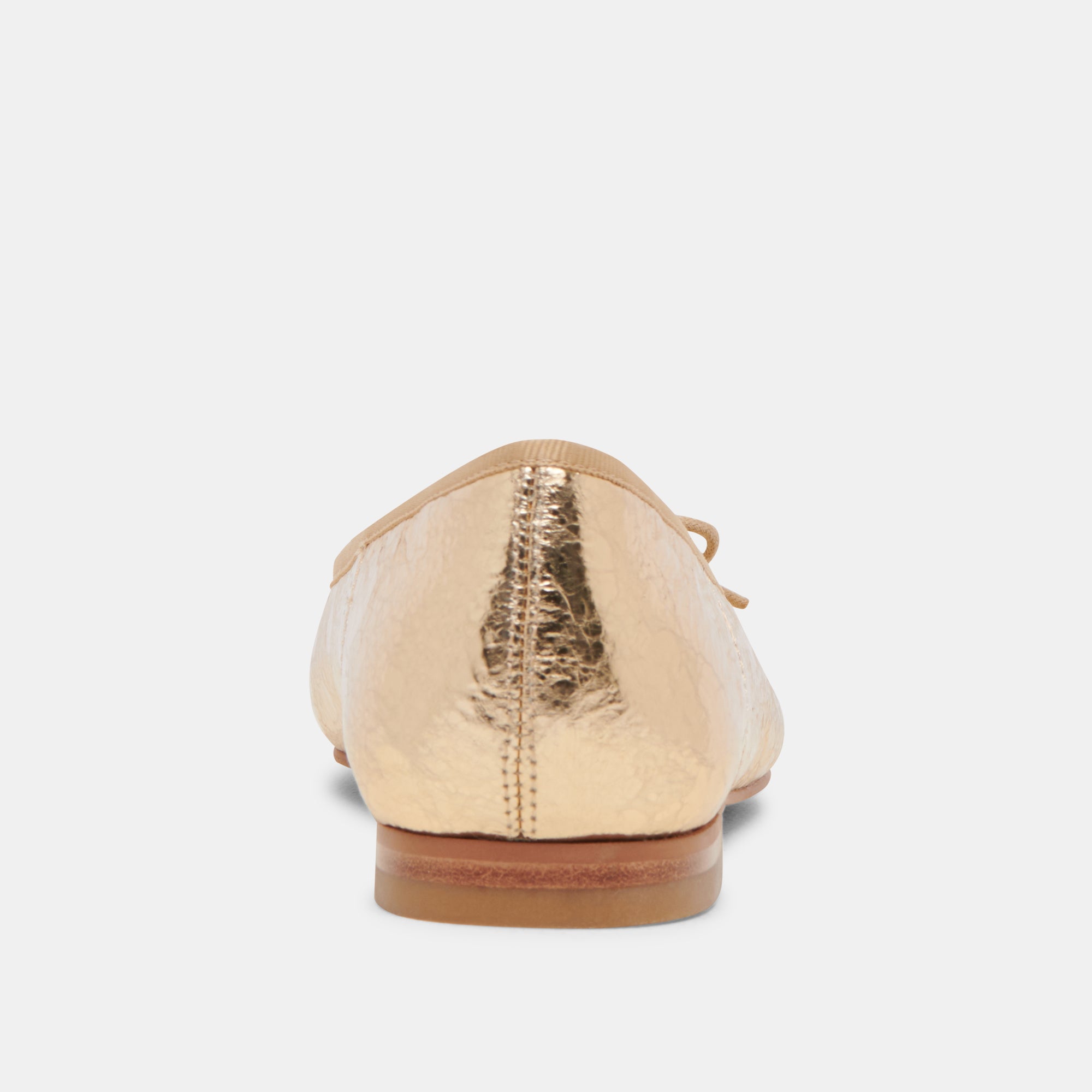 ANISA Distressed Leather Ballet Flats for Women - Gold Comfortable Slip-On Shoes for Casual Wear, Office & Dancing