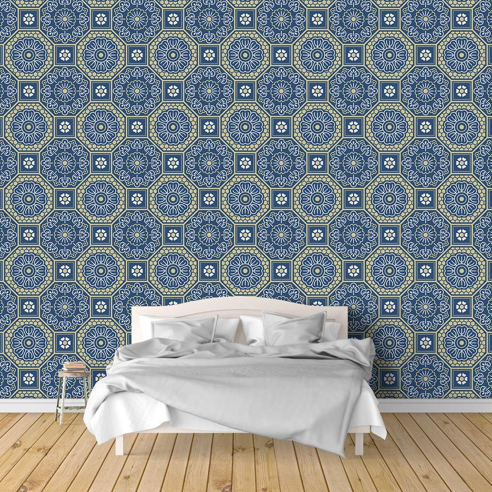 Chinese Traditional Pattern Removable Wallpaper - Peel and Stick Wall Mural for Bedroom (100x144 inches) - Perfect for Home Decor, Nursery, Living Room & Office Accent Wall