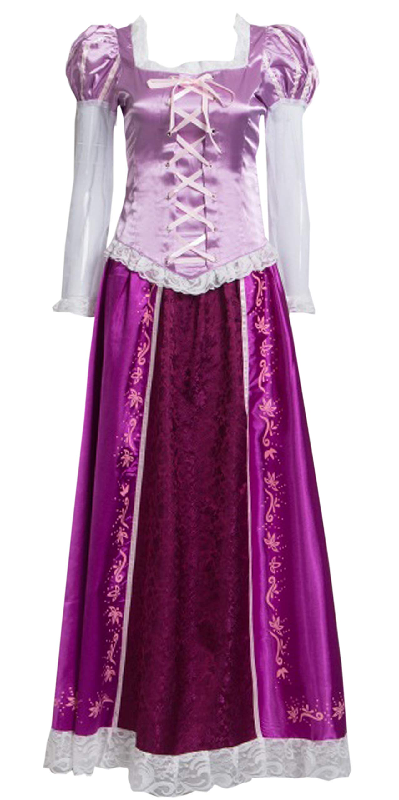 Princess Fairy Tale Gown Costume for Girls & Adults - Purple Cosplay Dress for Halloween, Birthday Parties & Dress-Up Play