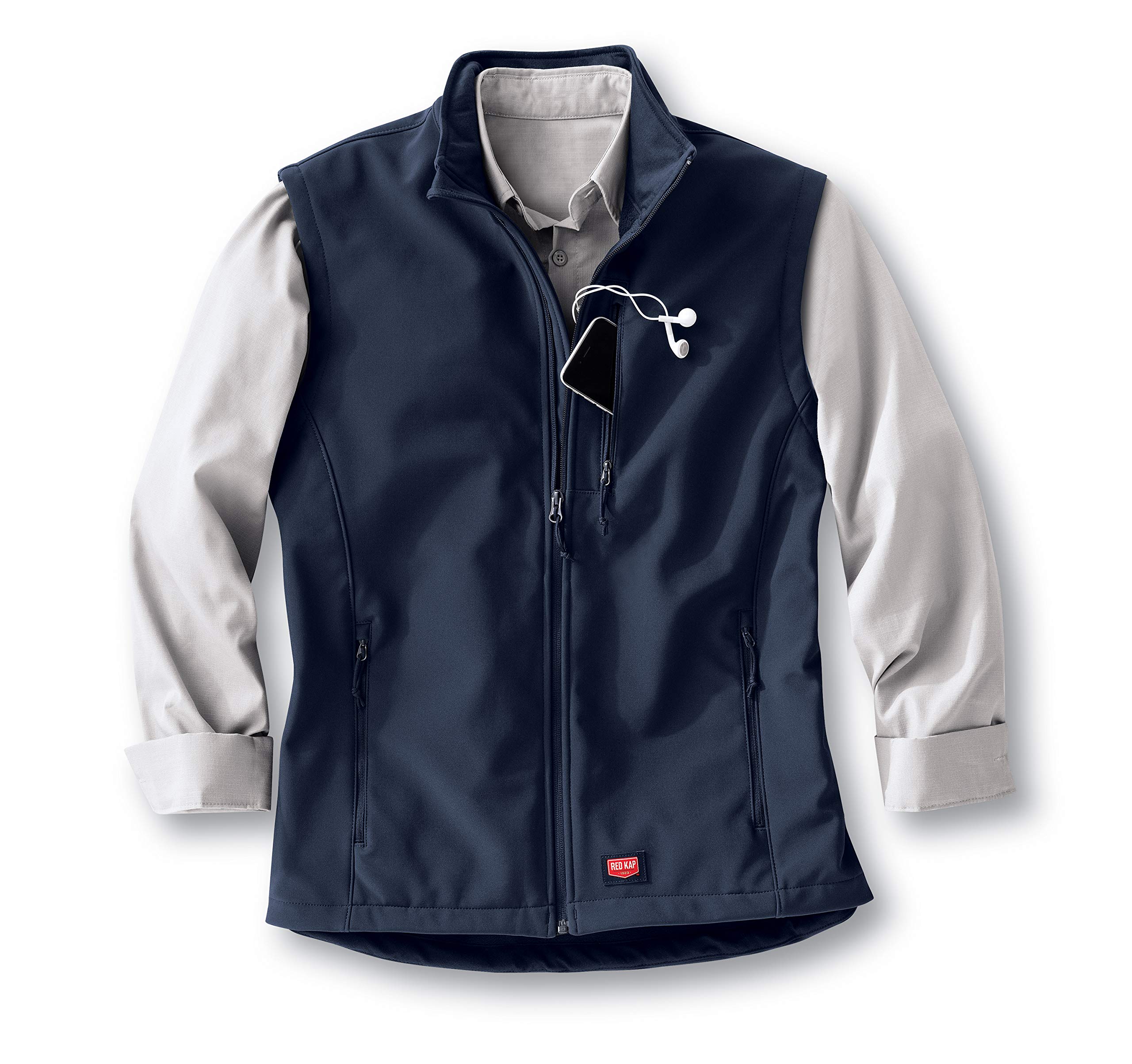 Red Kap Men's Soft Shell Vest - Lightweight, Water-Resistant & Warm for Outdoor Work, Hiking & Casual Wear