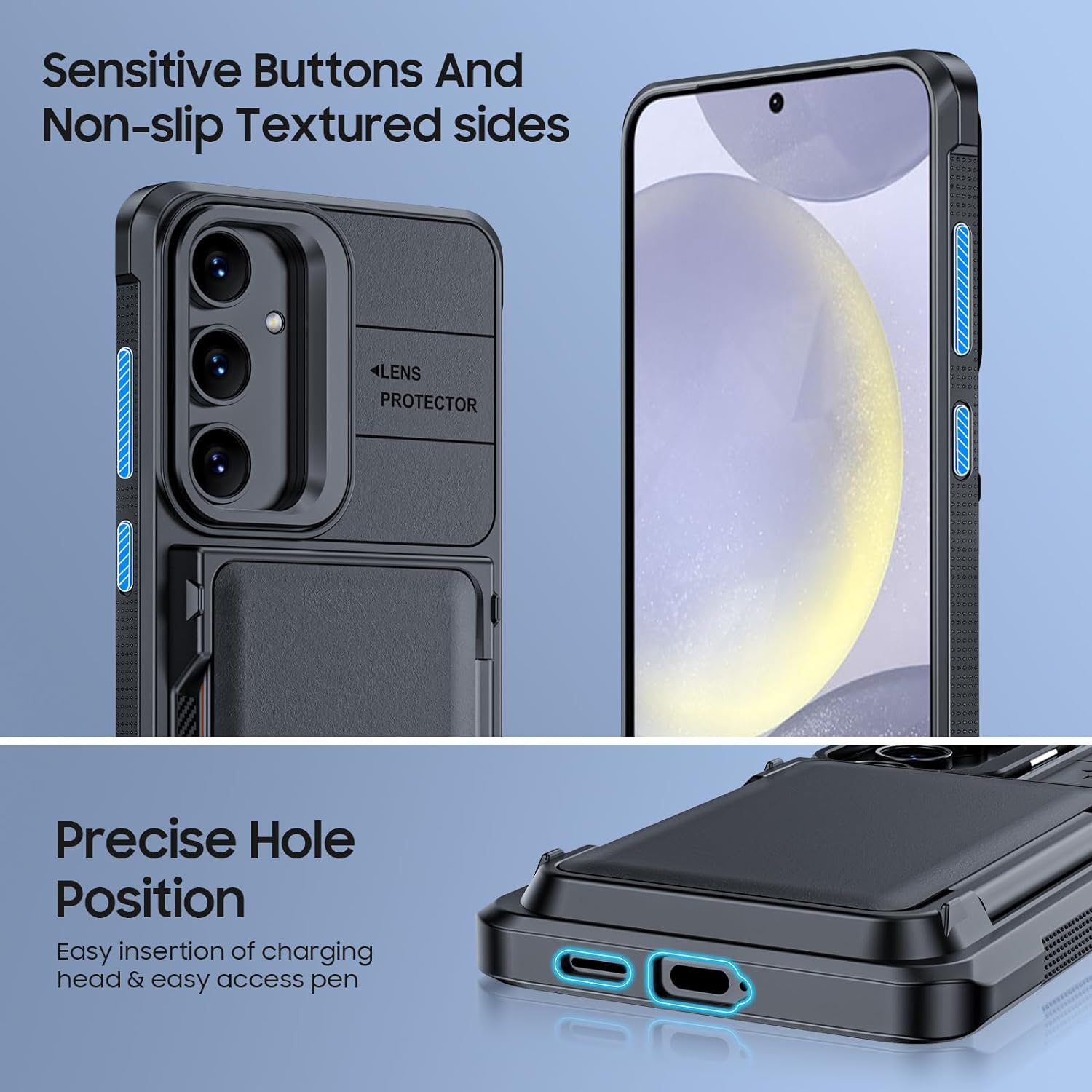Samsung Galaxy S24 Wallet Case with Card Holder & Kickstand - Slim Protective Phone Cover for Credit Cards, ID & Cash | Perfect for Work, Travel & Everyday Use