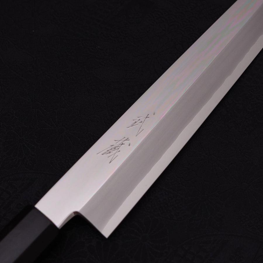 Premium Yanagi Kiritsuke Knife - 270mm Silver Steel #3 Mirror Finish with Buffalo Ebony Handle - Perfect for Sushi, Sashimi & Japanese Cuisine Preparation