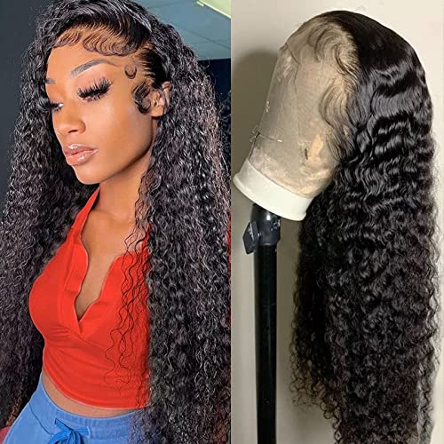 28 Inch Deep Wave Lace Front Wigs Human Hair 13x4 HD Transparent Lace Frontal - Pre Plucked with Baby Hair 180 Density Wet and Wavy Wigs for Black Women | Perfect for Daily Wear, Parties, Weddings and Special Occasions