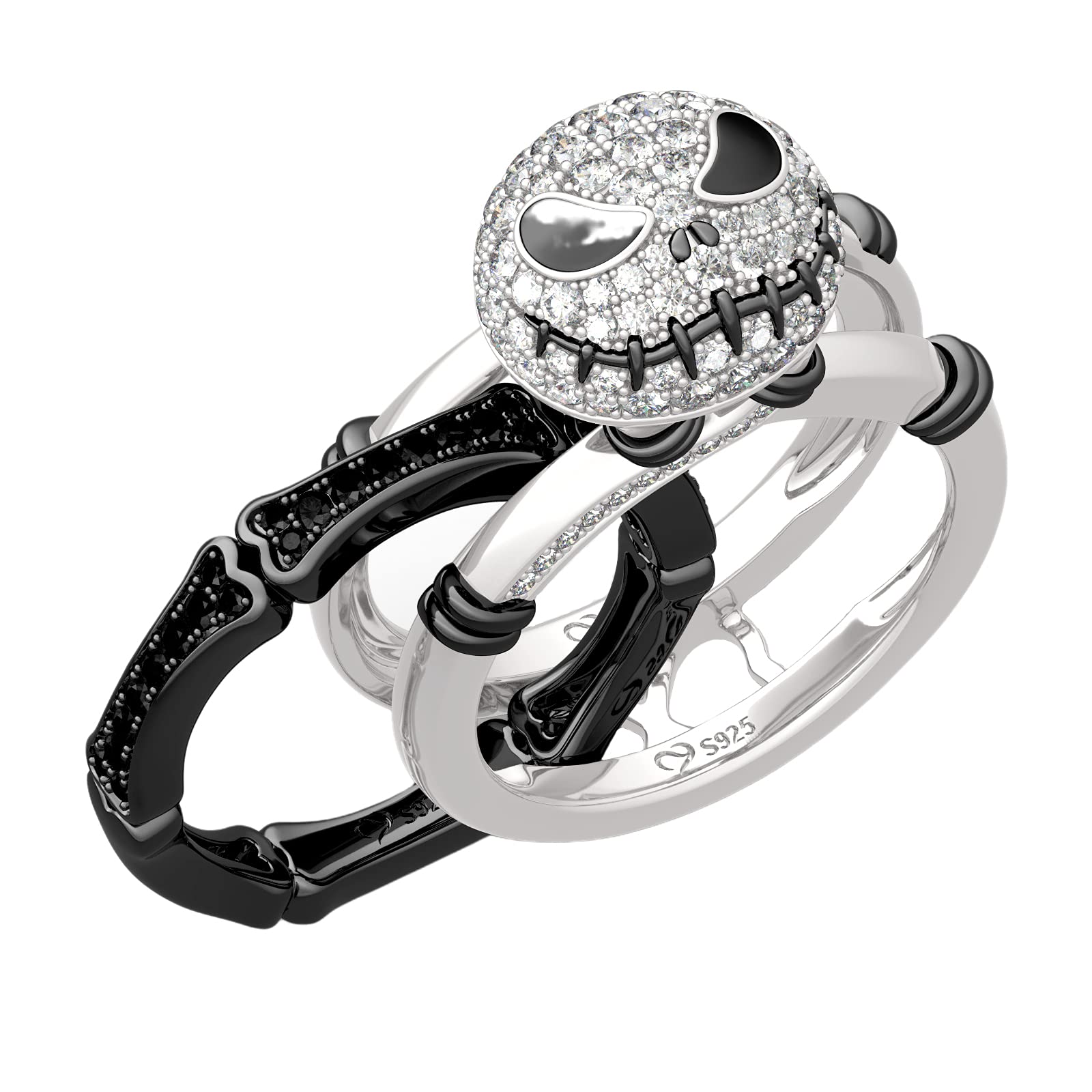 Jeulia Romantic Soul Knot Sterling Silver Interchangeable Ring Set for Women - Wedding, Engagement, Anniversary, Valentine's Day Gift for Wife & Girlfriend with Jewelry Box - Perfect for Date Nights & Special Occasions