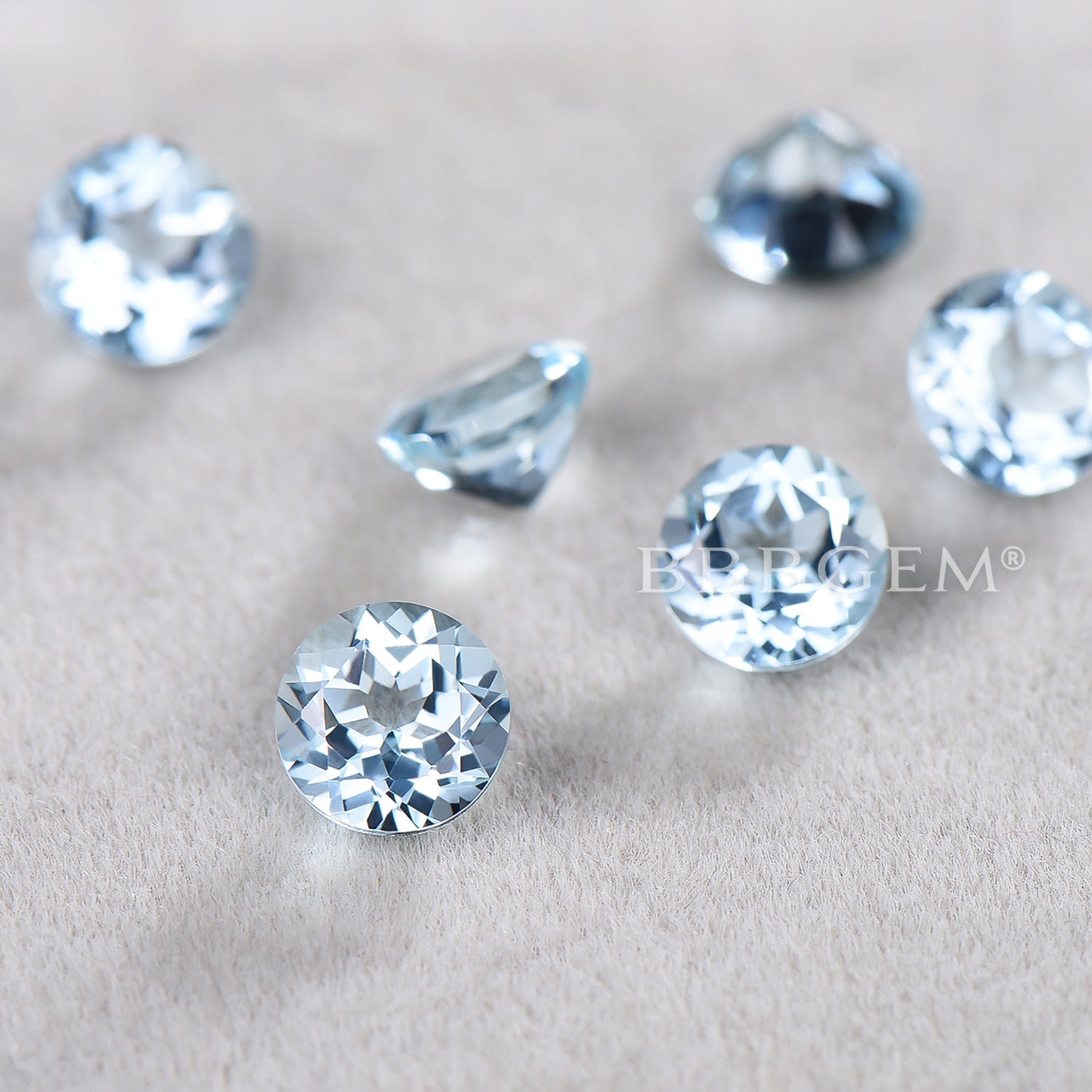 Natural Round Cut Aquamarine Loose Gemstone - March Birthstone for Jewelry Making, Wholesale Faceted Stones for Rings, Necklaces & Earrings