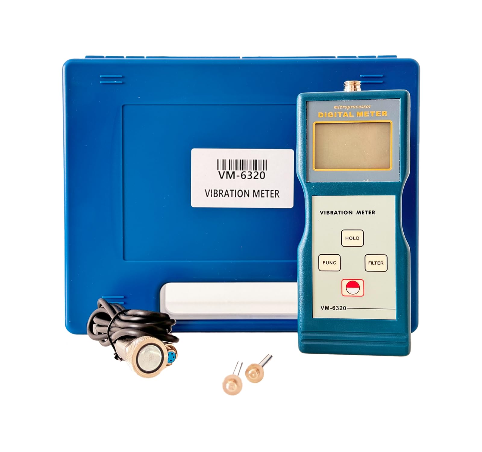 VM6320 Digital Vibration Meter Tester - Portable Handheld Vibrometer Gauge for Industrial Machinery, HVAC Systems & Equipment Maintenance (Model VM-6320) | Vibration Analysis & Predictive Maintenance Tool
