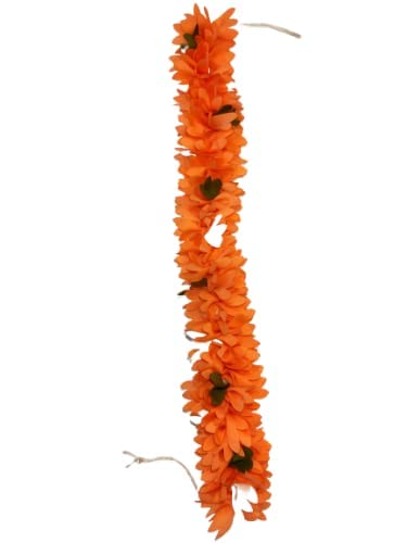Orange Artificial Garland Flower Pack of 3 - Hair Bun Accessories for Women - Juda Gajra - Dance Performance Hair Decor - Perfect for Weddings, Indian Dance, and Cultural Events