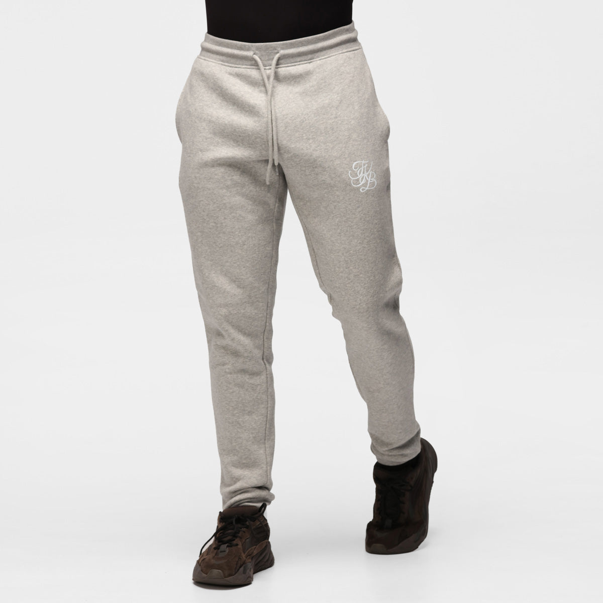 Premium TKB Men's Grey Organic Cotton Joggers - Comfortable Lounge Pants for Home, Gym & Casual Wear
