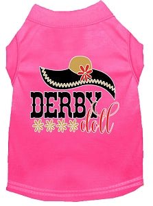 Derby Doll Screen Print Dog Shirt - Colorful Pet Apparel for Small & Medium Dogs - Perfect for Dog Shows, Pet Parties & Daily Walks