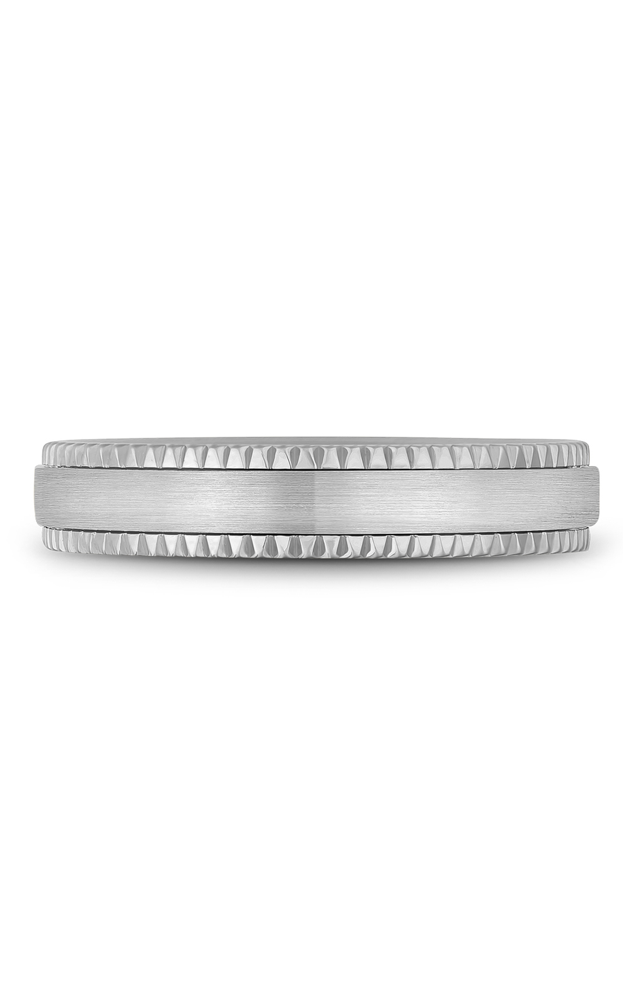 Bleu Royale Men's Wedding Band Ring RYL 028W4 - Elegant 14K White Gold Wedding Ring for Groom, Engagement & Anniversary Gift
