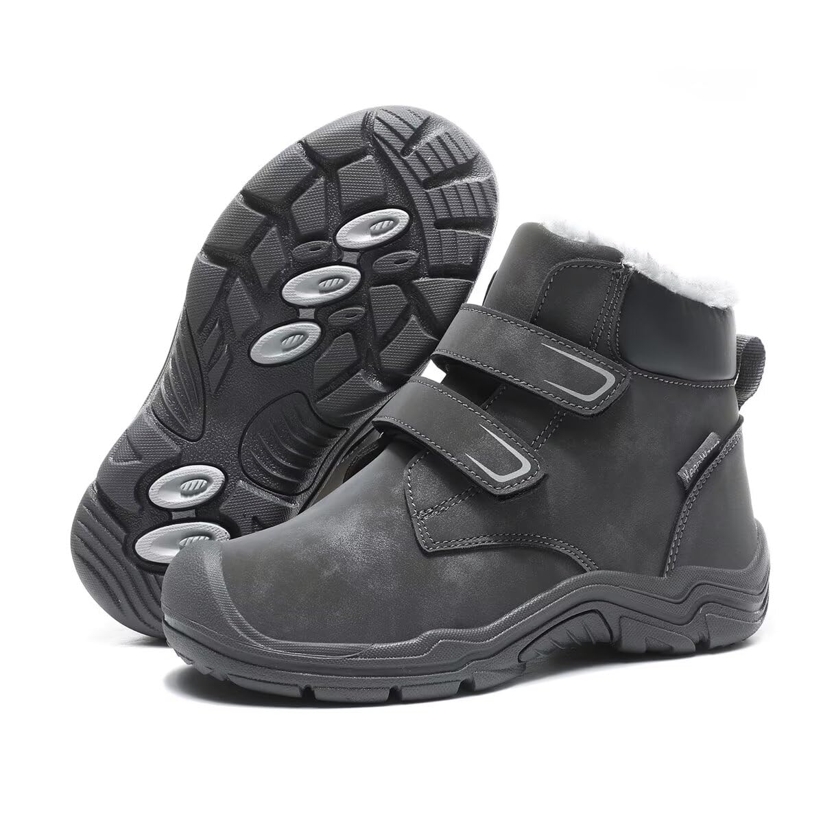Waterproof Leather Winter Boots for Kids - Boys & Girls Snow Boots for Hiking, Walking in Cold Weather | Perfect for Snow Play, Outdoor Adventures & School Winter Wear