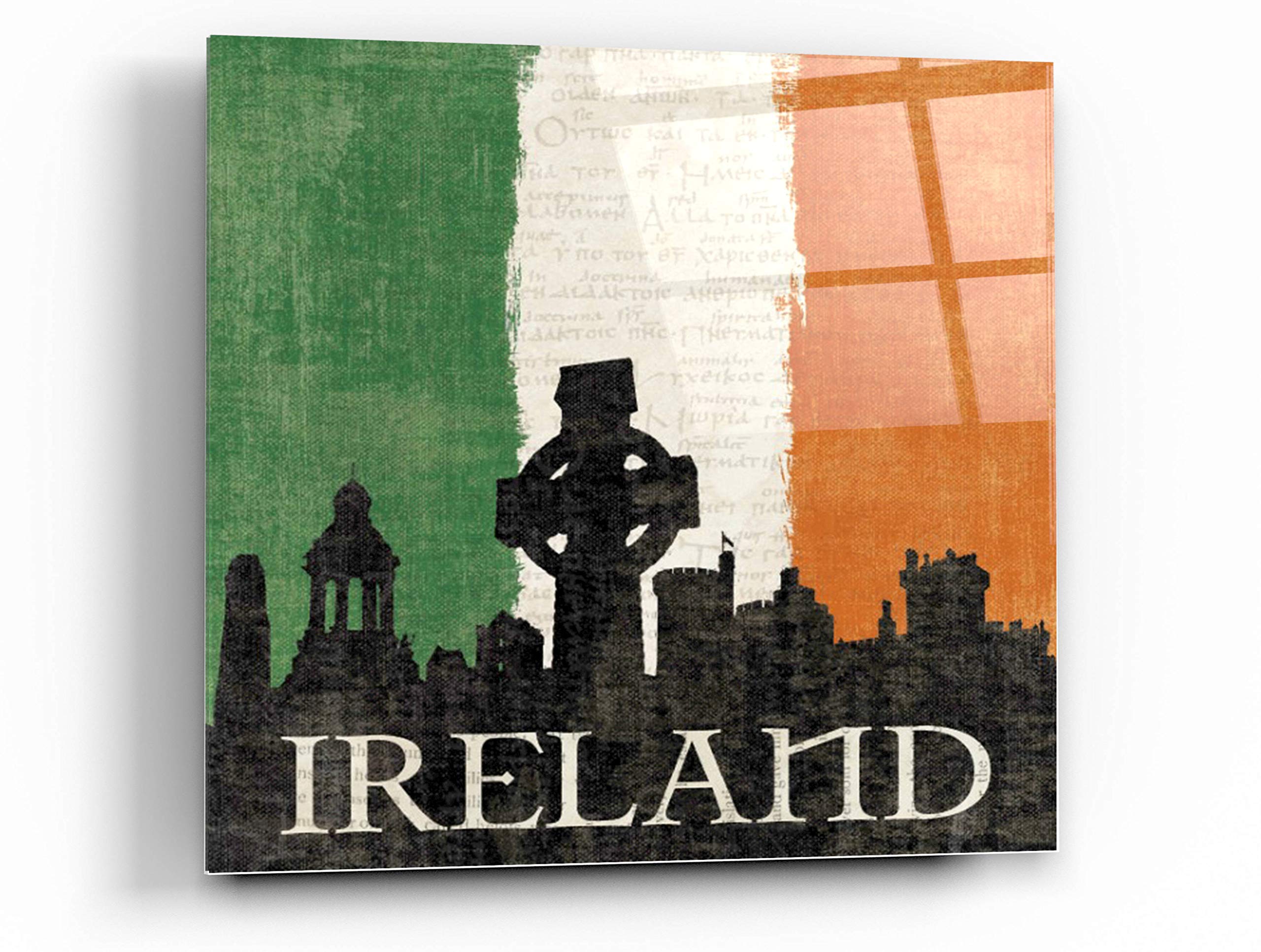 Epic Art 'Ireland' by Moira Hershey - 36x36 Inch Acrylic Glass Wall Art Painting - Modern Home Decor for Living Room, Bedroom, Office