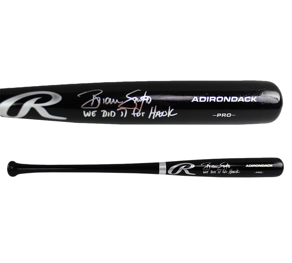 Brian Snitker Autographed Atlanta Braves Rawlings Black MLB Baseball Bat - 