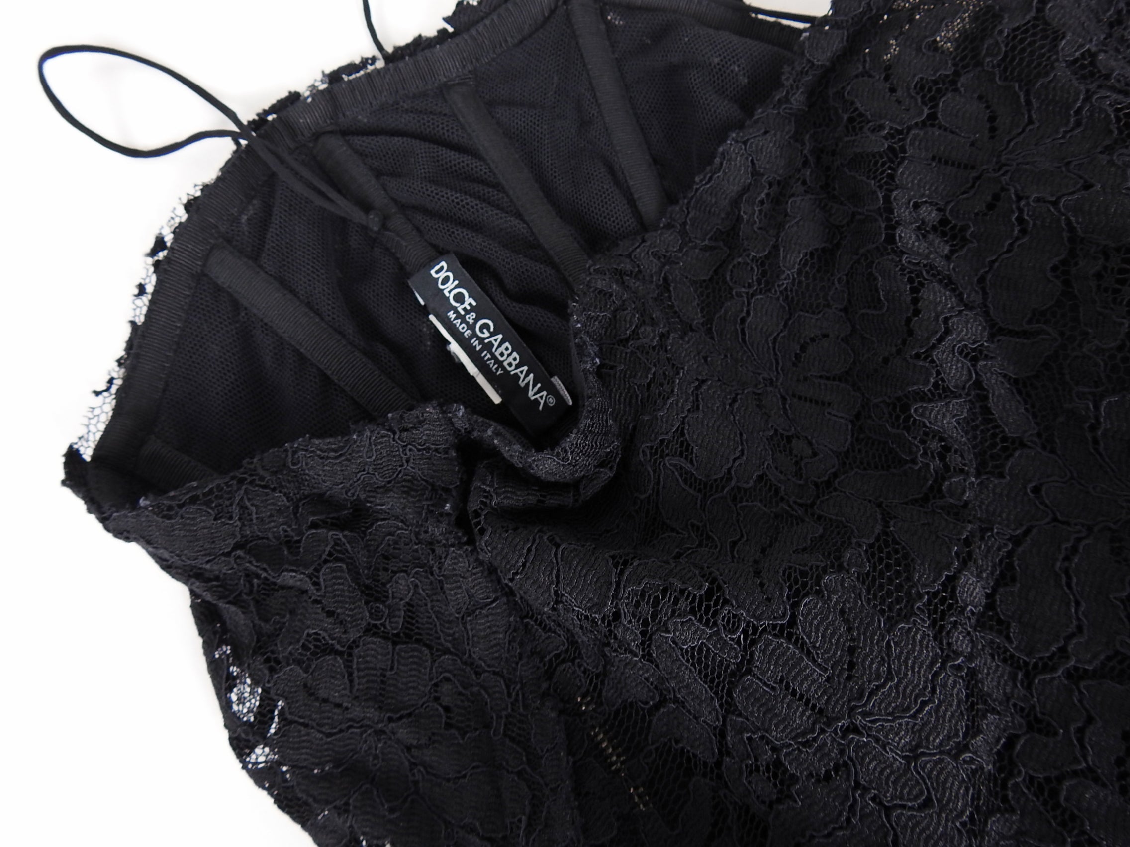 Dolce & Gabbana Black Strapless Lace Fringe Cocktail Dress Size IT42 US6 - Elegant Evening Party & Wedding Guest Dress