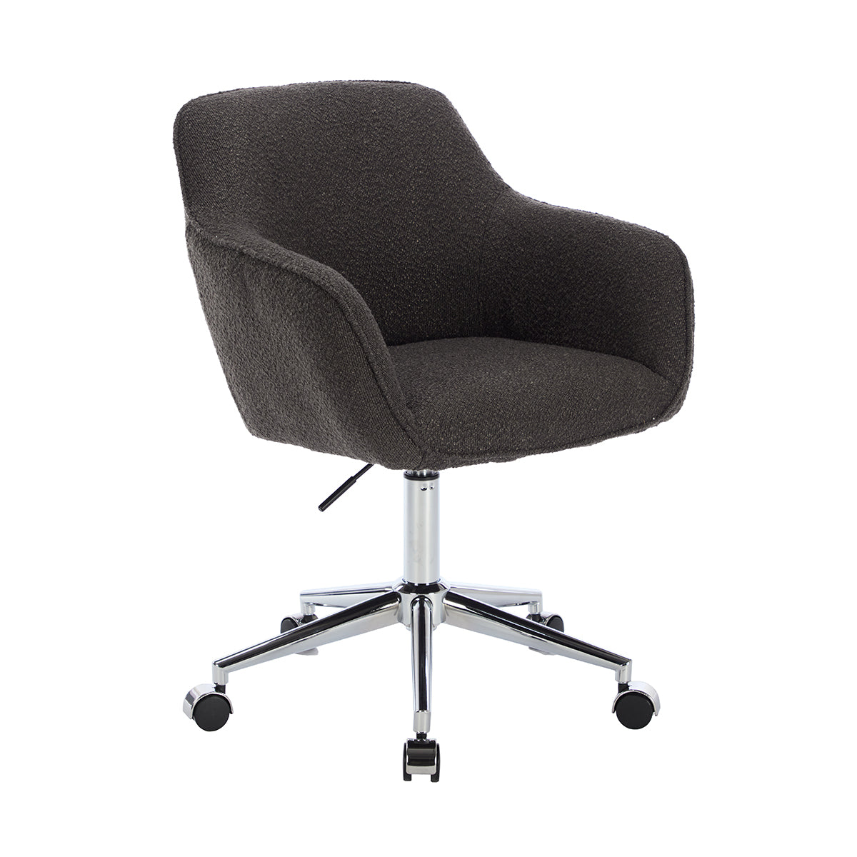 Ava Boucle Office Arm Chair - Ergonomic Upholstered Desk Chair for Home & Office - Perfect for Work, Study, and Conference Rooms