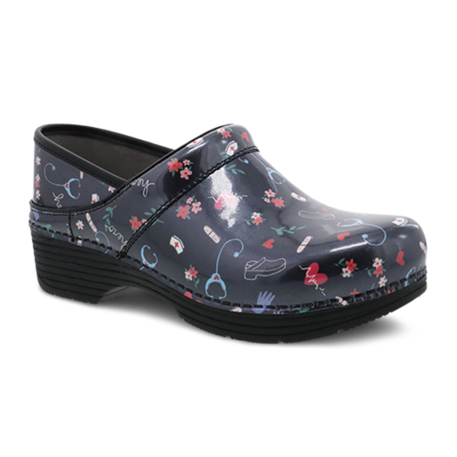 Dansko LT Pro Clog for Women - Comfortable Nursing Shoes for Healthcare Workers & Teachers - Hero Patent Leather Slip-Resistant Work Clogs - Ideal for Hospitals, Clinics & Long Shifts