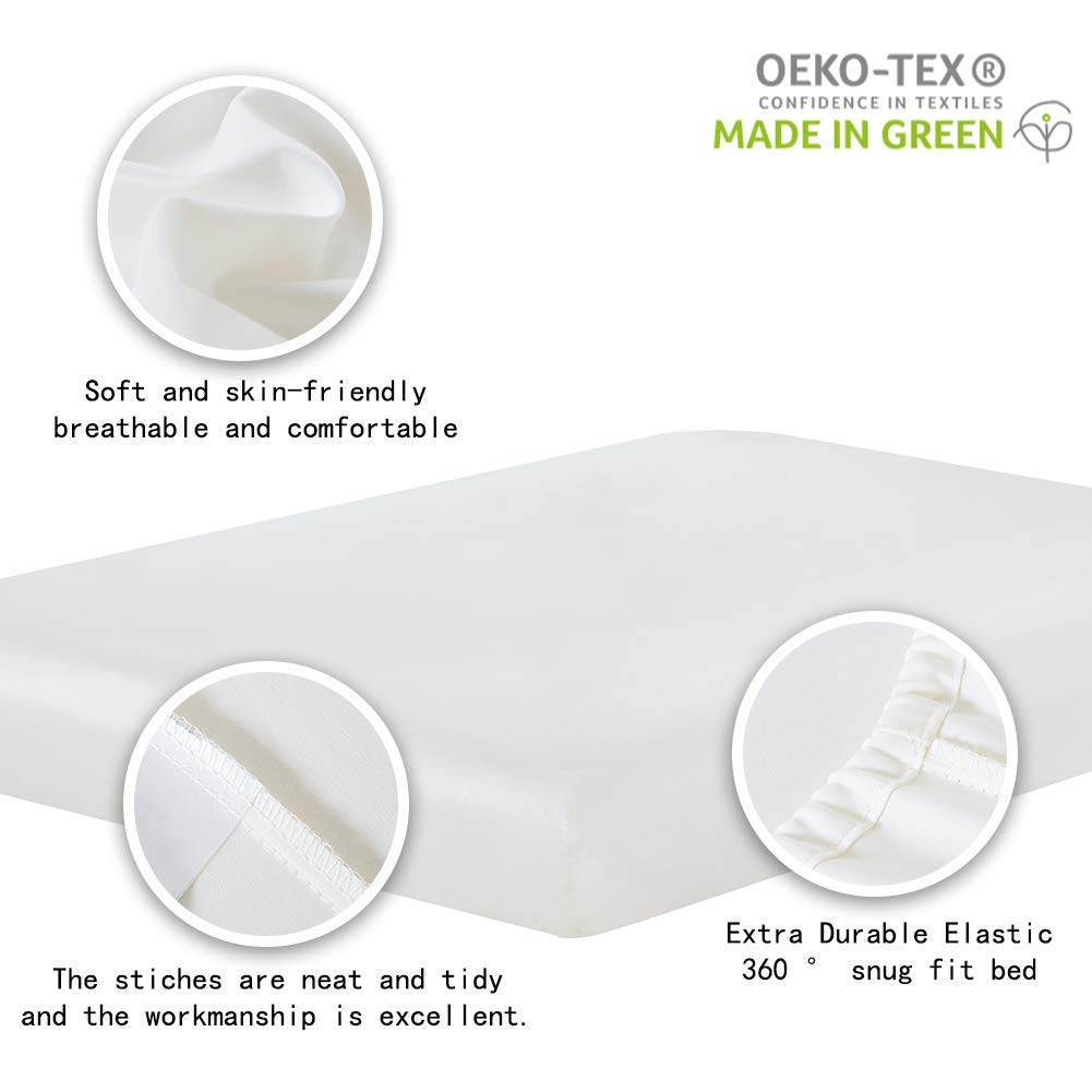 Luxury 100% Supima Cotton Queen Size Bed Sheet Set - 600 Thread Count, 4-Piece Soft & Silky Sateen Weave, Deep Pocket Fits Mattress Up to 18