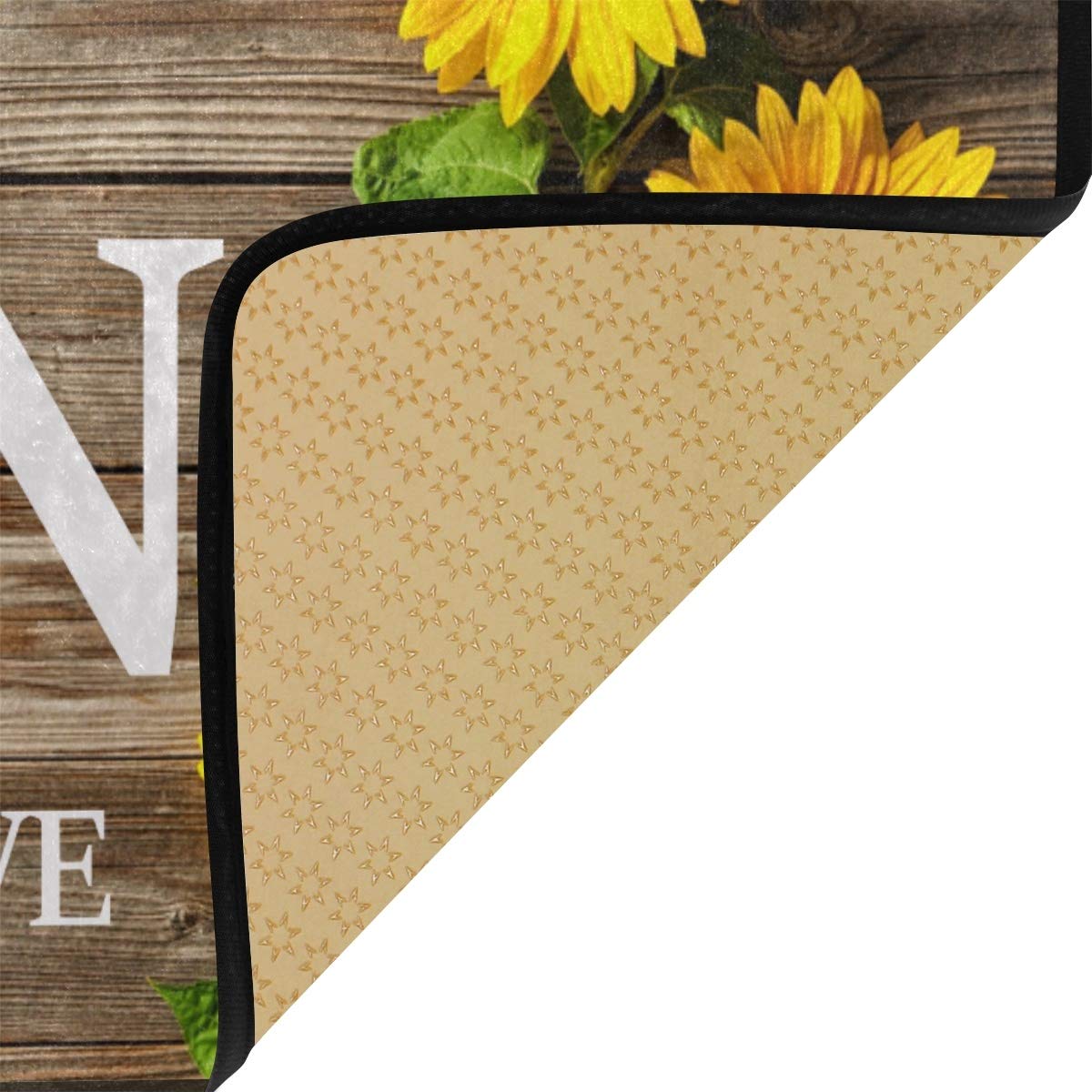 Emelivor Washable Sunflower Kitchen Rug - Non-Slip Anti-Fatigue Floor Mat for Women, Mothers & Home Chefs | Perfect Kitchen Decor Gift for Mom, Housewarming & Cozy Home Cooking