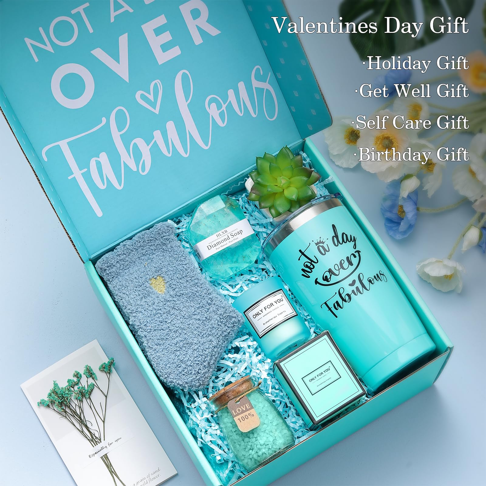 Unique Self Care Gifts for Women - Inspirational Birthday, Get Well, Retirement & Thank You Gifts - Relaxing Spa Gift Baskets for Her, Mom, Grandma, Wife, Girlfriend or Sister - Perfect for Special Occasions & Thoughtful Surprises