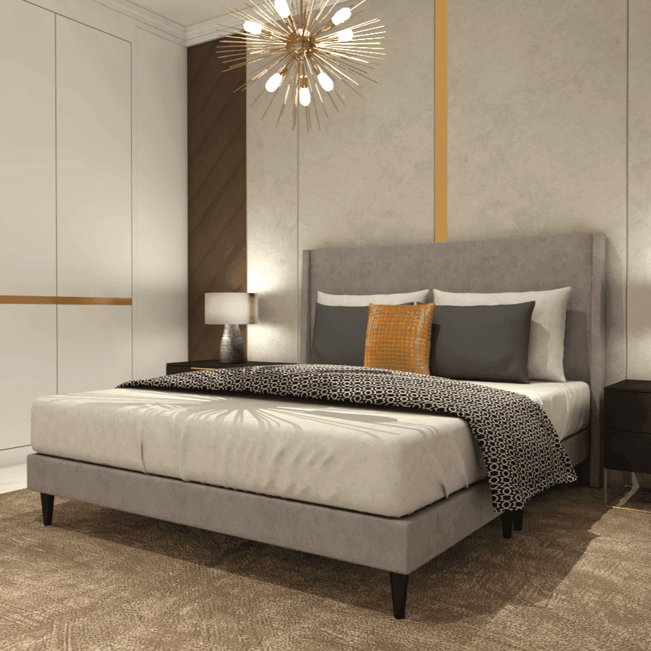 Euler Fabric Bed Frame - Queen Size, Sturdy & Quiet Platform Bed with Wooden Slats, Pet-Friendly Upholstered Fabric, Easy Assembly - Perfect for Modern Bedrooms, Guest Rooms & Pet Owners