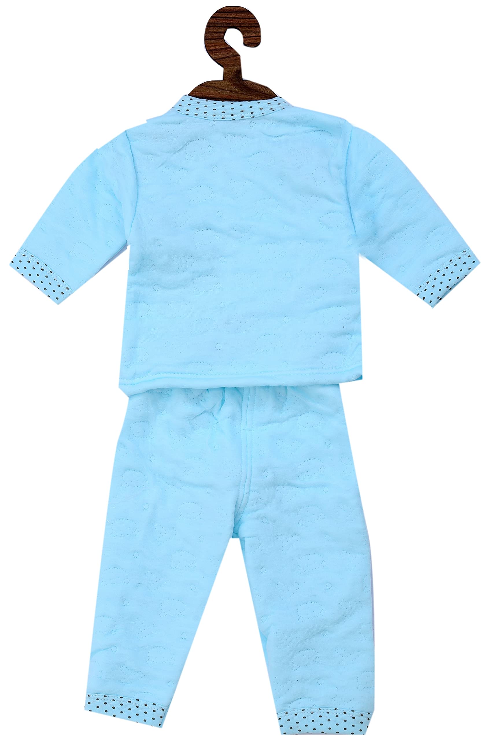 ICABLE Baby Boys & Girls Winter Wear - Cute Graphic Print Cotton Top & Pajama Set (Green, 6-12 Months) - Warm & Cozy Sleepwear for Infants, Perfect for Cold Weather & Bedtime