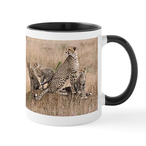 White/Black Inside - Cheetah Family Mug