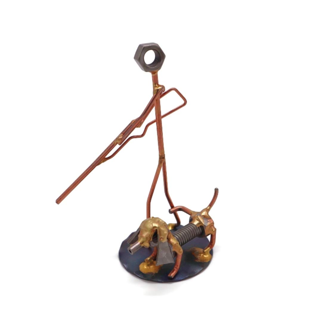 Handmade Metal Dog Figurine - Unique Desk Accessory, Office Trophy & Professional Gift for Boss - Perfect for Business Décor & Dog Lovers