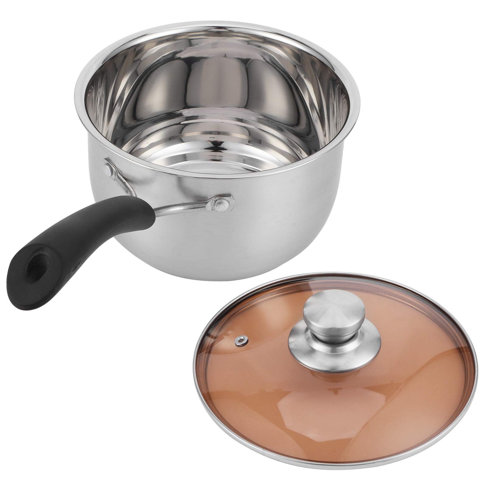Alvinlite Nonstick Sauce Pan with Lid - 1.5 Quart Multipurpose Cooking Pot for Sauces, Soup, Pasta - Perfect for Home Kitchen & Restaurant Use (Stovetop & Induction Compatible) - Ideal for Simmering, Boiling, and Meal Prep