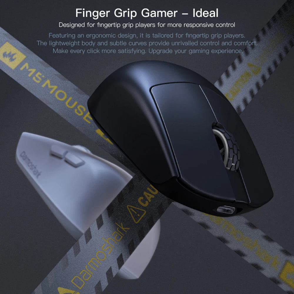 Darmoshark M5 8K Wireless Gaming Mouse - Ultra-Lightweight Ergonomic Design, 26000 DPI, 1000Hz Polling Rate - Perfect for FPS, MOBA, and Esports Gaming