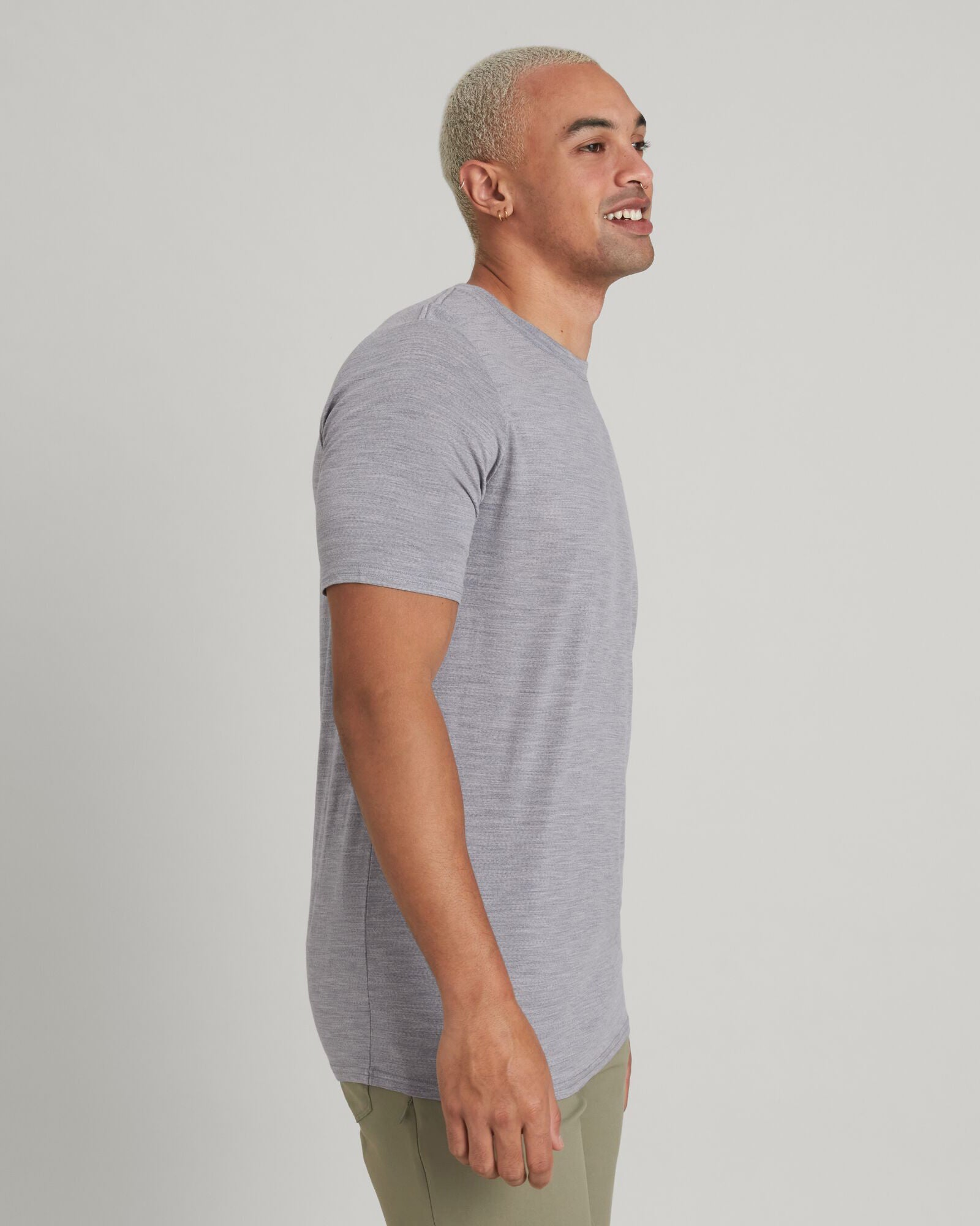 100% Merino Wool T-Shirt for Men - Mid Grey Marle | Soft & Breathable Base Layer for Hiking, Travel & Outdoor Activities