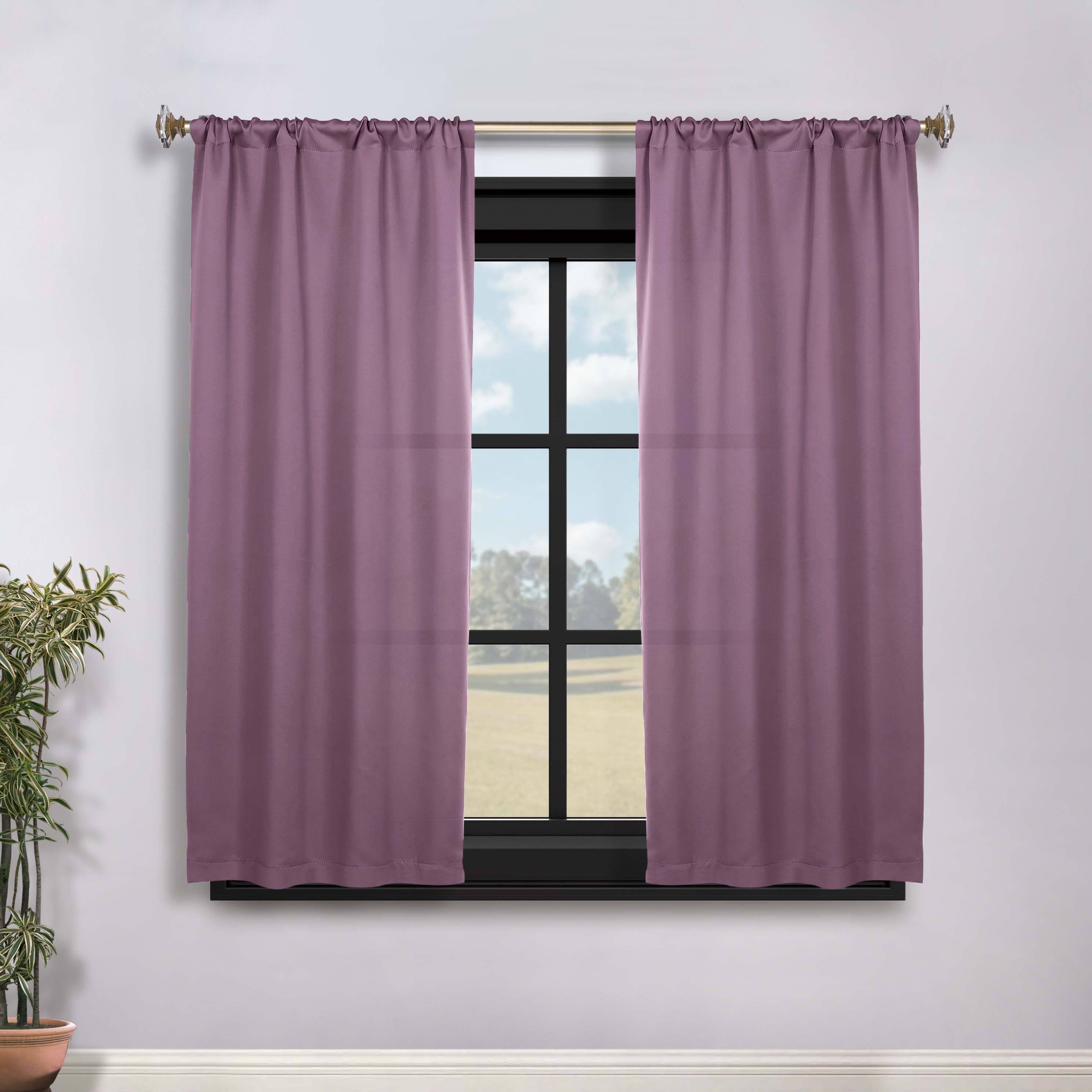 Machine Washable Blackout Curtains Set of 2 - Solid Color Room Darkening Window Drapes for Bedroom, Living Room & Nursery - Noise Reducing & Energy Efficient