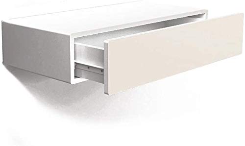Floating Shelves Wall Mounted - MDF Drawer Dustproof Bedside Table, Multi-Function Display Stand for Living Room & Bedroom Storage (60x28.5x13.3cm) - Perfect for Organizing Books, Decor & Essentials