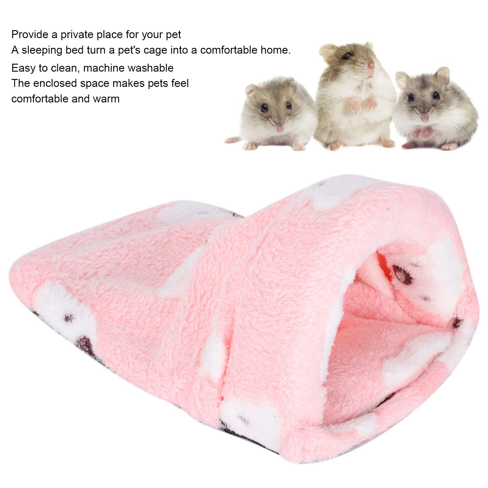 **Soft Flannel Guinea Pig Hideout & Hamster Bed - Cozy Small Animal Pet Cave for Winter, Warm Hanging Cage Accessory for Rats, Mice, and Rodents - Perfect for Cuddling & Sleeping in Cages**