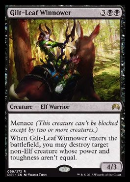 Magic The Gathering - Gilt-Leaf Winnower (099/272) - Origins MTG Card | Rare Elf Warrior for Collectors & Players | Perfect for Commander & Standard Deck Building