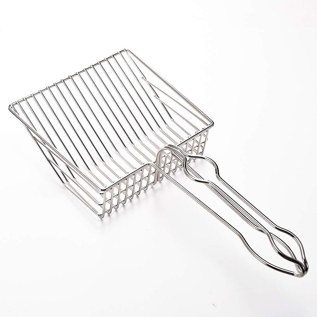 SOFEA Stainless Steel Heavy Duty Cat Litter Scoop - Durable Pet Waste Shovel for Cats & Dogs - Perfect for Litter Box Cleaning, Sand Scooping, and Poop Removal