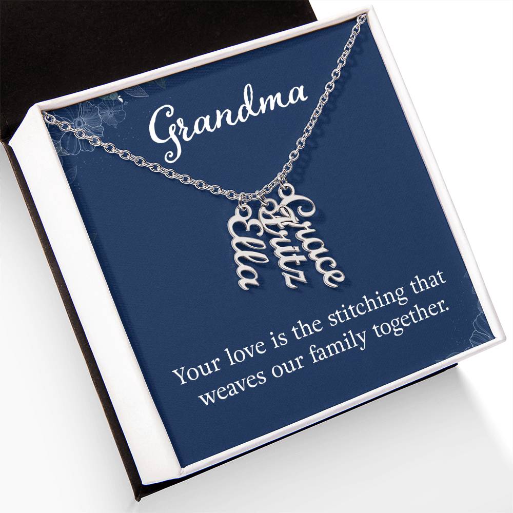Personalized Grandkids Name Necklace - Custom Engraved Grandma Gift for Birthday, Mother's Day & Anniversary - Perfect for Family Keepsakes & Special Occasions