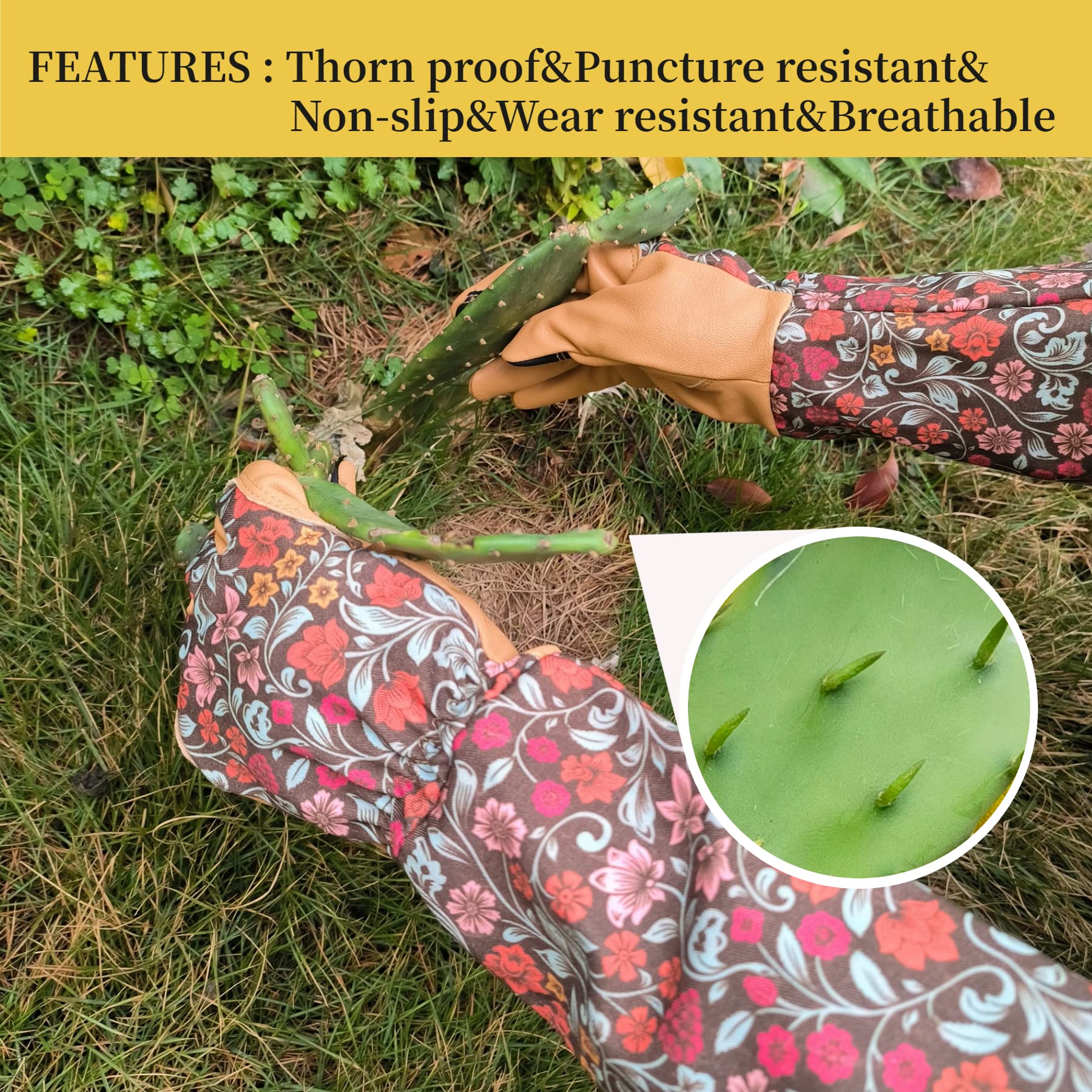 Durable Gardening Gloves with Touchscreen - Long Cuff Work Gloves for Rose Pruning & Outdoor Tasks - Perfect Gifts for Women & Men | Ideal for Landscaping, Planting & Yard Work